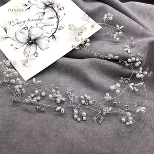 PNPIA- Phụ kiện tóc cô dâu tóc vương miện nữ đám cưới mũ vương miện hạt