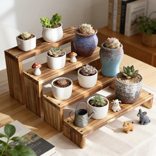 Kệ gỗ để bàn để cây Cảnh mini chậu cảnh trưng bày mỹ phẩm nước hoa...