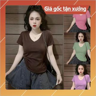 Áo Thun Cổ Tim Bigsize Nhiều Màu, Chất Thun Tăm QC Dầy Dặn Co Giãn Mềm Mịn Mát MA661