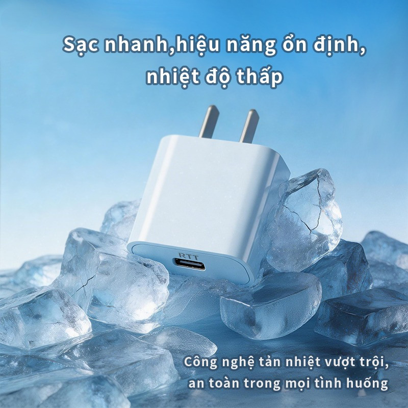 Sạc nhanh 20.W (Bộ chuyển đổi PD20.W) Cáp Type-c USB tương thích ip phụ kiện điện thoại ip6-14prmax