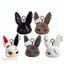 TOPTOOLCX Dark Bunny Plush Doll, Phong cách Gothic Thiết kế dễ thương Thỏ sang trọng Móc khóa sang trọng, Túi thỏ sang trọng thêu dễ thương Charm Daily Carry