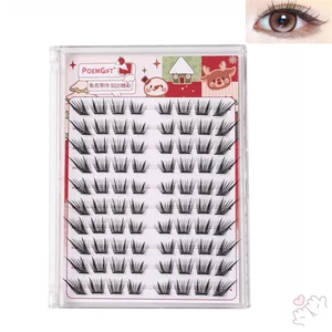 Khối lượng tự nhiên Lông mi giả 9-13mm C Curl Sợi tổng hợp màu đen cho bữa tiệc hàng ngày
