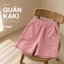 Quần Short Cho Bé Quần Kaki Bé Trai, Bé Gái Lưng Thun Chất Kaki Mềm Mịn LUXURY Nuggap