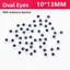 YICA 100 Cái / túi Búp Bê Hoạt Động Mắt, Phụ Kiện DIY Đồ Chơi Quấn Mắt Di Chuyển, Chất Lượng Cao Có / Không Dính Lưng Nhựa Đen Trắng Trẻ Em Thú Nhồi Bông Mắt Sang Trọng