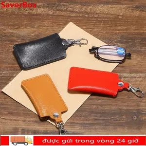 Túi đựng dây rút SAVORBOX, Phụ kiện kính mắt Túi đựng kính gấp màu trơn, Hộp đựng kính mắt bằng da PU di động dành cho nữ