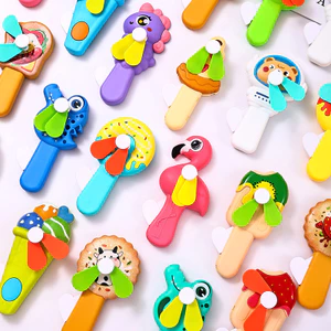 Trẻ Em Hoạt Hình Quạt Áp Lực Tay Sáng Tạo Động Vật Donut Mini Hướng Dẫn Sử Dụng Quạt Cầm Tay Trường Quà Tặng Bán Buôn