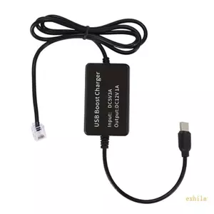 Hệ thống thông báo ô tô exhila USB C sang RJ11 Dây sạc 5V sang 12V Tăng cường