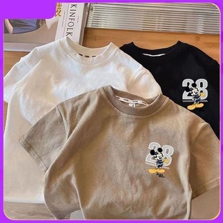 COD✅Áo phông cho bé trai và bé gái in hình Chuột Mickey tuyệt vời, được làm từ chất liệu cotton mềm mại, thoải mái