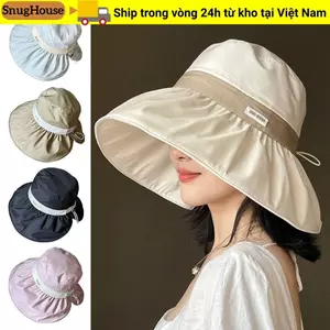 SNUGHOUSE Mũ ngư dân, Mũ xô thoáng khí chống nắng, Mũ chống nắng vành rộng có thể điều chỉnh dành cho nữ