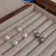 MAKY Pháp 12mm Lớn Champagne Giả Ngọc Trai Tai Móc Bông Tai Nữ Cá Tính Cưới Trang Sức Bán Buôn VN