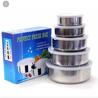 Bộ 5 THỐ inox đựng thực phẩm đủ kích thước