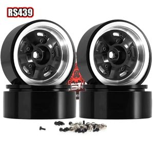 4 33.5mm 7mm Hex Nhôm 1.3 Inch Beadlock Bánh Xe Vành Cho 1 / 24 Trục Scx24 Fms24 1 / 18 Traxxas Trx4m Rc Xe Bánh Xích Kim Loại Bánh Xe Trung Tâm
