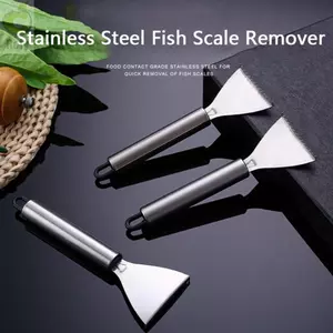 Dụng cụ tẩy vảy cá ROLY, Dụng cụ cạo vảy cá bằng thép không gỉ có khả năng cơ động dễ dàng, nhanh chóng chuẩn bị cá Tay cầm mịn Dụng cụ hải sản Đồ dùng gia đình