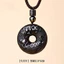 Mặt dây chuyền khóa an toàn cung hoàng đạo Obsidian tự nhiên
