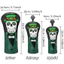 Golf Skull Four-Leaf Clover Golf Club Cover No. 1 Vỏ gỗ Fairway Vỏ bảo vệ chống thấm nước PU