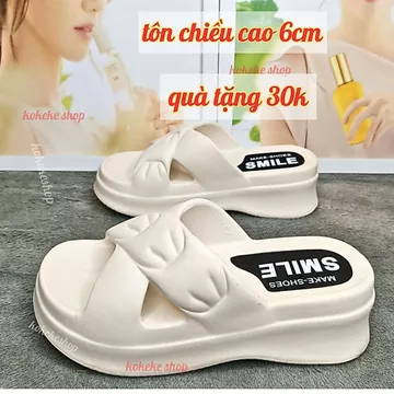 Dép nữ,dép bánh mì nữ, đế cao 6cm,dép quai ngang nữ,dép nữ thời trang,dép đế xuồng,dép đế cao nữ,dép kiểu nữ,quai chéo.