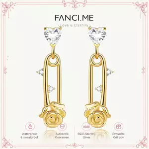 Bông tai bạc hình hoa hồng FANCIME