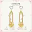 Bông tai bạc hình hoa hồng FANCIME