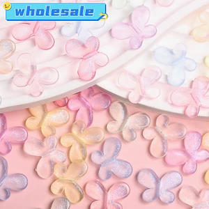 10g-70g Acrylic Bướm Lấp Lánh Trong Suốt Hạt Trang Sức Phụ Kiện Làm Thời Trang DIY Vòng Cổ Bông Tai Chất Liệu