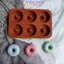 TMOY 6 Lỗ Silicon Bánh Donut Khuôn Bagel Chảo Non Sti Nướng Chịu Nhiệt Khuôn Làm Bánh Donut Chảo Dụng Cụ Nướng Bánh TMOY
