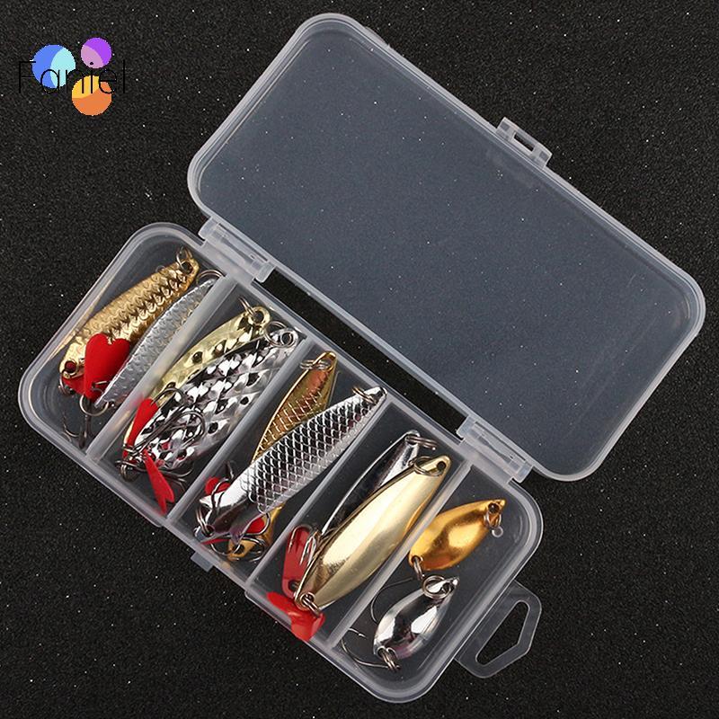 < shicong222 > 5 Cái / bộ Kim Loại Jig Muỗng Spinner Mồi Câu Cá Wobbler Mồi Bộ Câu Chuyện Câu Cá Bộ Mồi Câu Cá Mồi Câu Cá mới