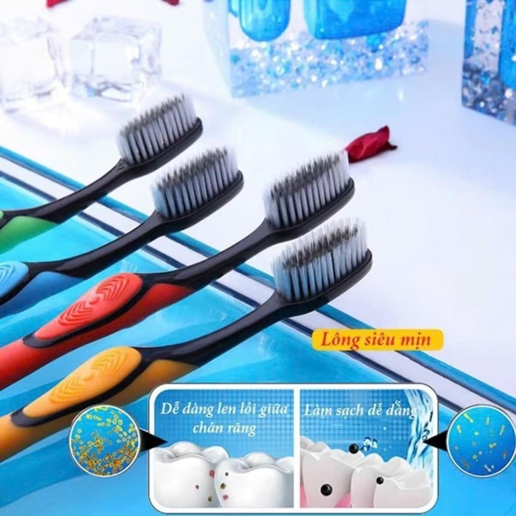 COMBO 30 Bàn Chải Đánh Răng Than Tre  Bàn Chải Đánh Răng  Thiết Kế Chắc Chắn Độ Bền Cao Lông Mềm Dễ Dàng Làm Sạch
