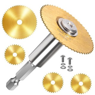 6cm Lục Giác Thanh Kết Nối Thép Tốc Độ Cao Lưỡi Cắt Gỗ Nhựa Lưỡi Cưa Điện Mini Nhỏ Lát Siêu Mỏng PVC UPUI
