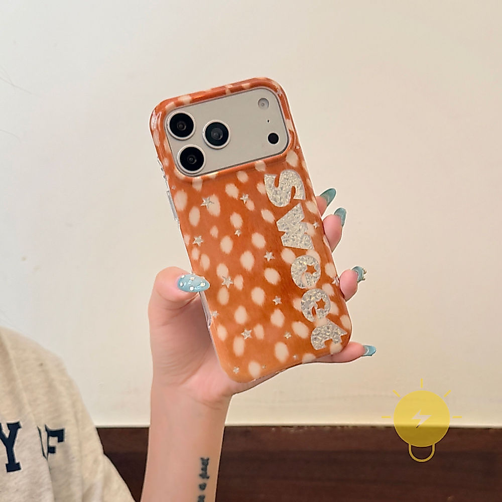 Phone Case For iPhone 17 Pro Max 16 15 TPU Deer Aesthetic Korean Cute