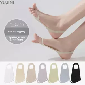 Tất chia ngón chân bằng lụa băng YUJINI, Tất xe tăng vô hình màu trơn thông thường, Tất thuyền mỏng thoáng khí chống trượt