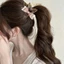 Cô Gái Trái Tim Trong Suốt Màu Hồng Ngôi Sao Lấy Kẹp Ngọc Trai Nơ Tôn Lười Đi Lại Tất Cả Trận Đấu Cá Mập Tóc Phụ Kiện