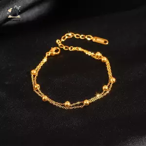 Vòng Tay Thép Titan Vòng Tay Bóng Đơn Giản Trang Sức Nữ Colorfast Vòng Tay Quà Tặng Sinh Nhật Mới