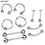 Bluelover Thép không gỉ Body Piercing Jewelery Lông mày Lưỡi Bar Labret Môi Mũi Nhẫn Mới