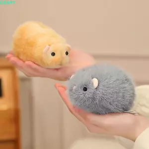 QEARY Golden Hamster Đồ chơi sang trọng, Hoạt hình Chuột tăng chậm Đồ chơi bóp sang trọng, Đáng yêu Vòng lông tơ hình động vật hình búp bê Xmas