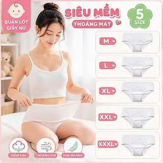 Quần Lót Giấy Dùng Một Lần Nữ Cotton, Thấm Hút Tốt, Co Giãn Nhẹ, Thích Hợp Cho Các Chuyến Du Lịch, Công Tác