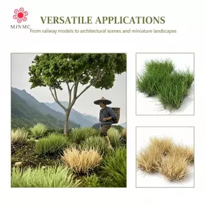 MJnmc 12mm Cụm Cỏ Thu Nhỏ Sống Động Như Thật Cảnh Phụ Kiện Cho Mẫu Diorama Bàn Cát Thiết Kế Cảnh Quan Mới
