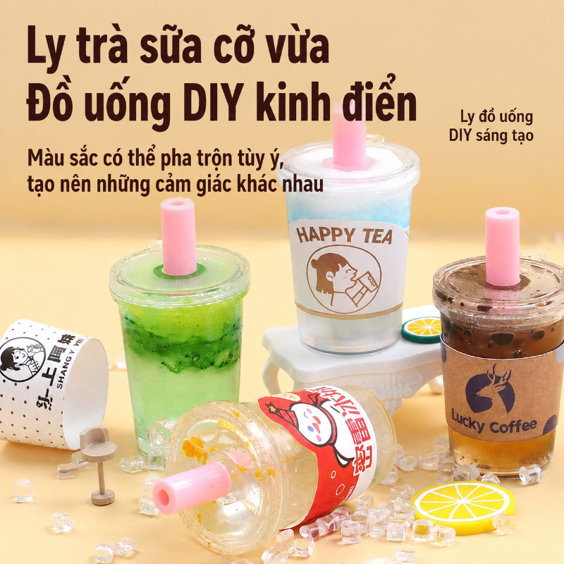 Bộ đồ Chơi Trà Sữa Ngọc Trai Mini DIY,Nhiều Mẫu Mã Màu Sắc,quà Sinh Nhật Dễ Thương Cho Bé Gái