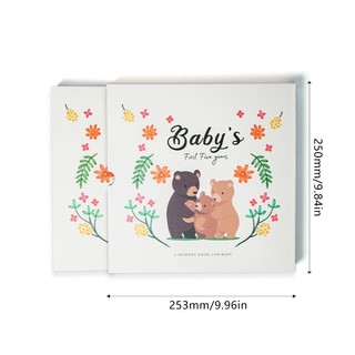 DE Baby Growth Journal To Document Milestones Phát triển Dữ liệu Sổ lưu niệm cho sinh nhật Quà tặng tắm cho bé