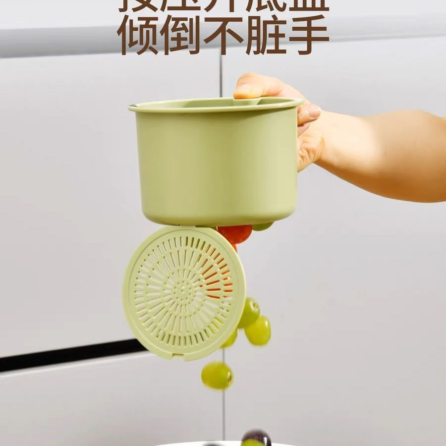 Mới Có Thể Treo Nhà Bếp Giỏ Thoát Nước Hộ Gia Đình Bồn Rửa Loại Đẩy Thực Phẩm Riêng Biệt Giỏ Lọc Trái Cây Vệ Sinh ZUYN