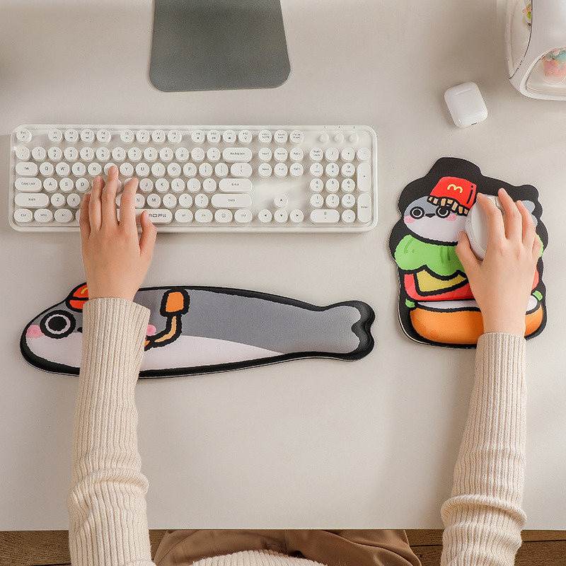Dễ Thương Mai M-Wrist Mouse Pad Bàn Phím Bảo Vệ Cổ Tay Còn Lại Bàn Phím Miếng Lót Chuột Văn Phòng Miếng Lót Bàn Chống Trơn Trượt U47Z
