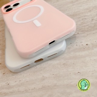 Ốp Điện Thoại Sạc Không Dây Từ Tính 2 Trong 1 Cho Xiaomi 15 14 Civi 13 13T 12 12T 12X 12S Ultra Mi 11X Pro 11i 5G 4G Vỏ Màu Kẹo Dễ Thương Vỏ Mềm Mờ