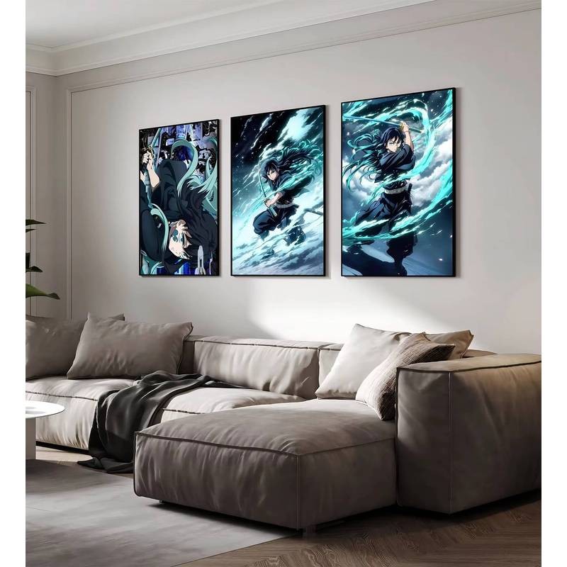 Tokito Muichiro Demon Slayer anime poster canvas Nghệ Thuật Trang Trí Tranh Quà Tặng Trang Trí Nhà Tranh
