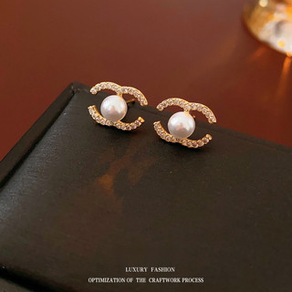 Bông Tai Đôi Ngọc Trai Zircon Phong Cách Pháp, Sang Trọng, Cao Cấp