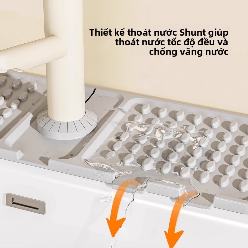 Tấm thoát nước vòi Bồn rửa chén Khối nước bồn rửa có thể cắt cạnh hẹp Chậu rửa Tấm silicon thấm nước chống văng