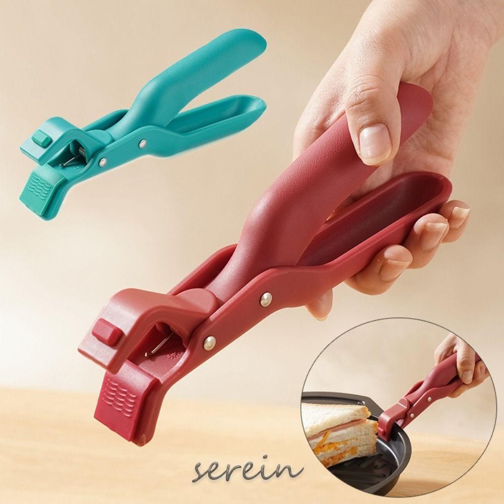 Kẹp bát bếp SEREIN, Bát ăn chống trượt Kẹp chống bỏng, Kẹp nồi bền bằng silicon