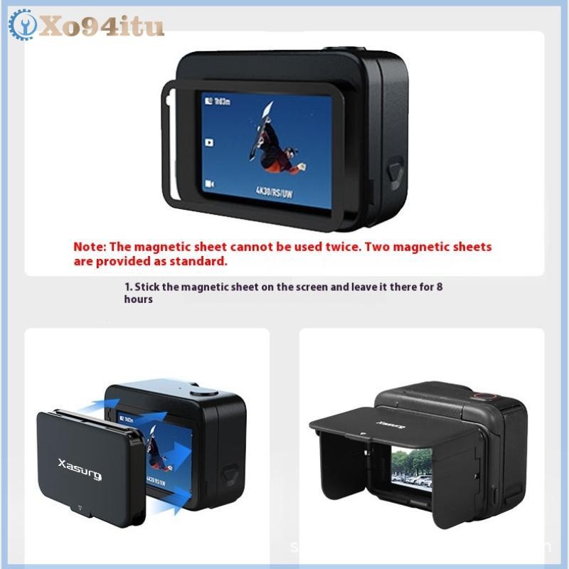 XOITU 1 Bộ Phụ Kiện Máy Ảnh Mũ Trùm Đầu Màn Hình Từ Tính Cho Insta360 Ace Pro / Ace Pro 2 Bảo Vệ Chống Glare Sun Shade Eo-Level Viewfinder VN