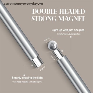 [savemoneyeveryday] Móng tay nghệ thuật từ tính Tay cầm bằng nhôm hình trụ Gel UV Dụng cụ nam châm Dụng cụ thiết kế móng tay hai đầu [vn]