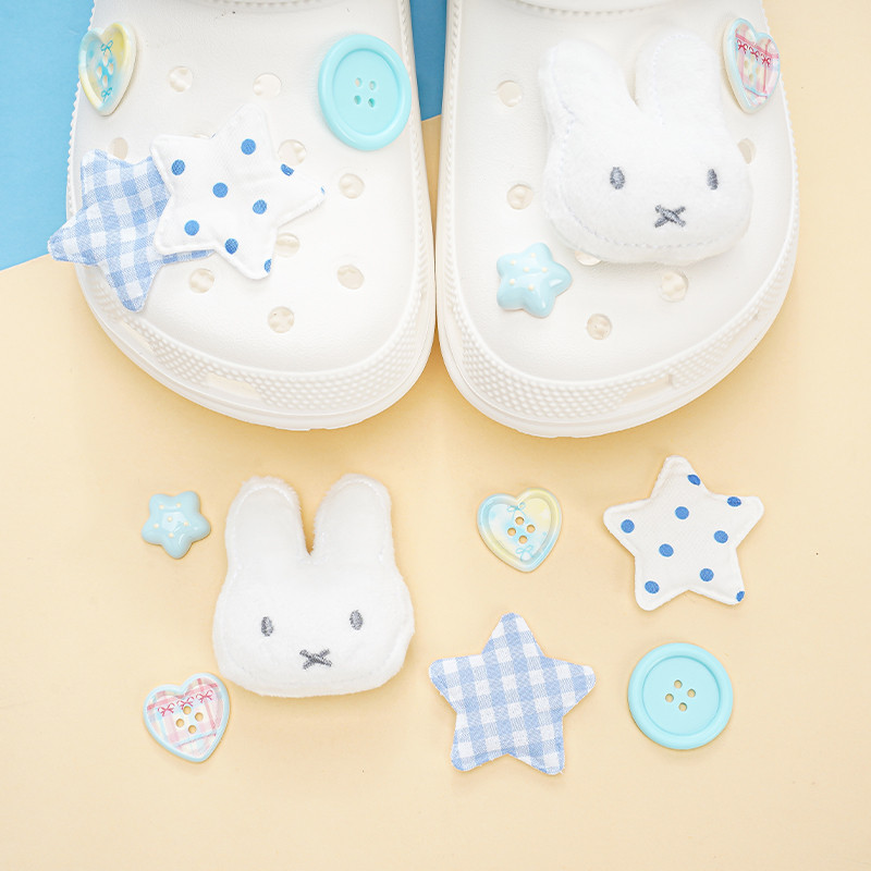 Phụ Kiện Giày Lỗ Miffy Thỏ Ngôi Sao Hoa Dễ Thương, Phù Hợp crocs, DIY, Có Thể Tháo Rời, Phong Cách ins