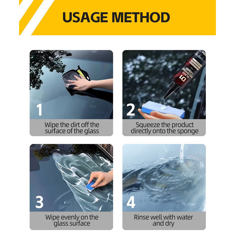 Automotive Glass Polishing Liquid /Car Glass Oil Film Cleaning Fluid / Glass Stain Remover/Watermark Remove