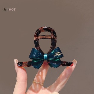 JULYHOT Hàn Quốc Tương Phản Nơ Trung Bình Kẹp Thời Trang Dập Nóng Chữ Nửa Tóc Buộc Tóc Kẹp Massivedeals