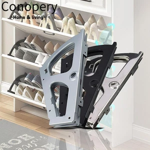 CONOPERY Bản lề tủ giày, Giá đỡ tiện bản lề tủ ngăn kéo bằng thép không gỉ, dày có thể di chuyển ẩn Giày tủ khung lật nội thất